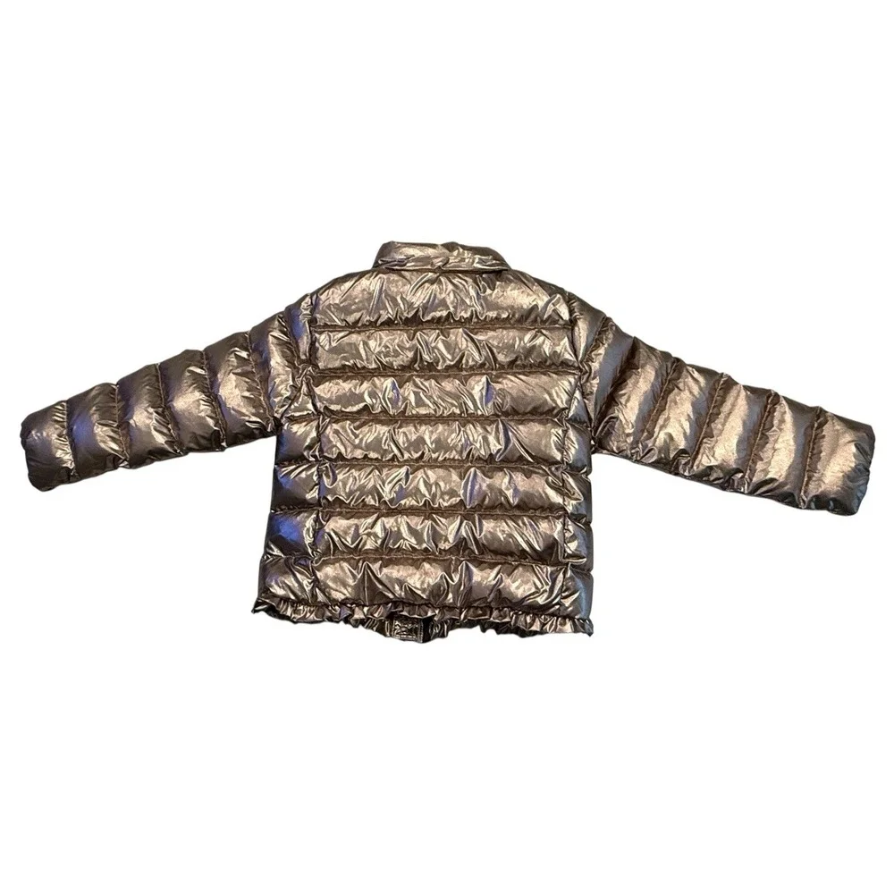 Polo Ralph Lauren Kids Puffer Jacket‎ Coat 4T Zip Snap Gold Metallic Logo